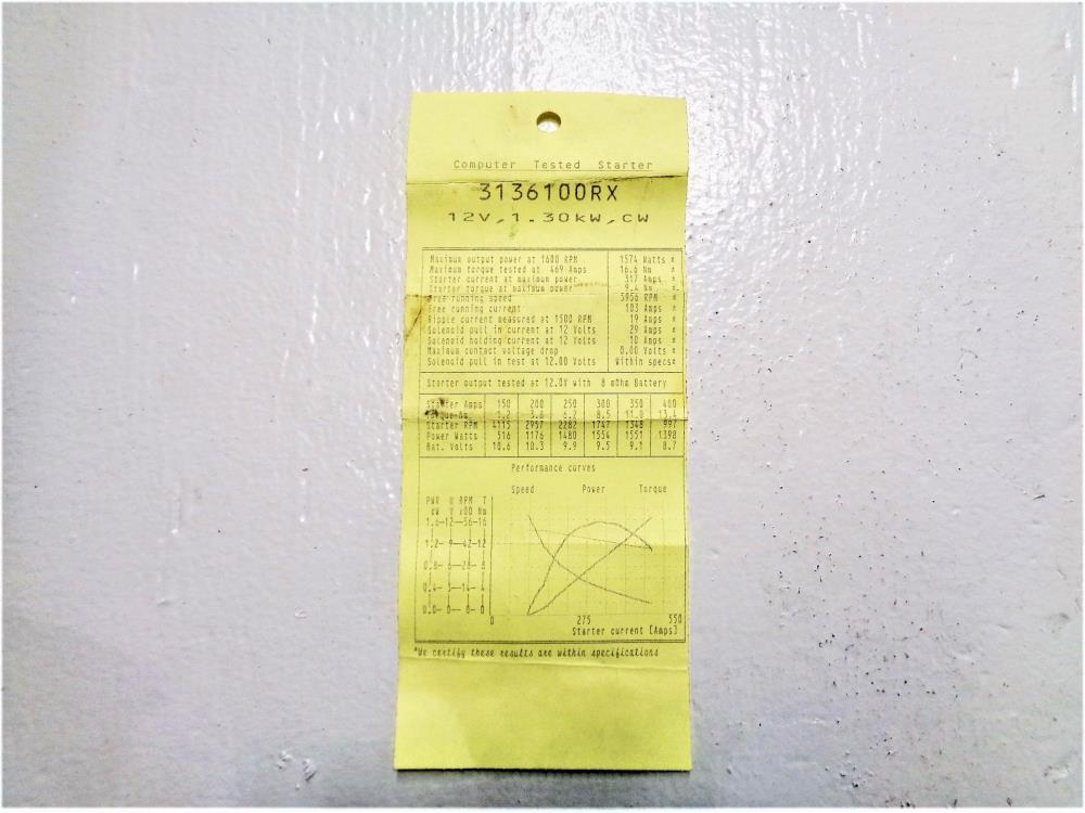 Hyster Forklift Starter #3136100RX